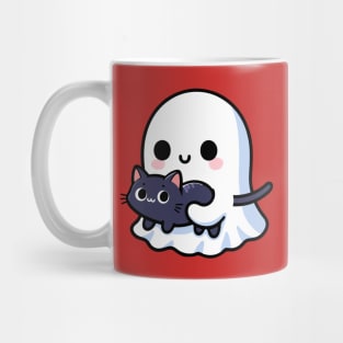 Ghost and cat Mug